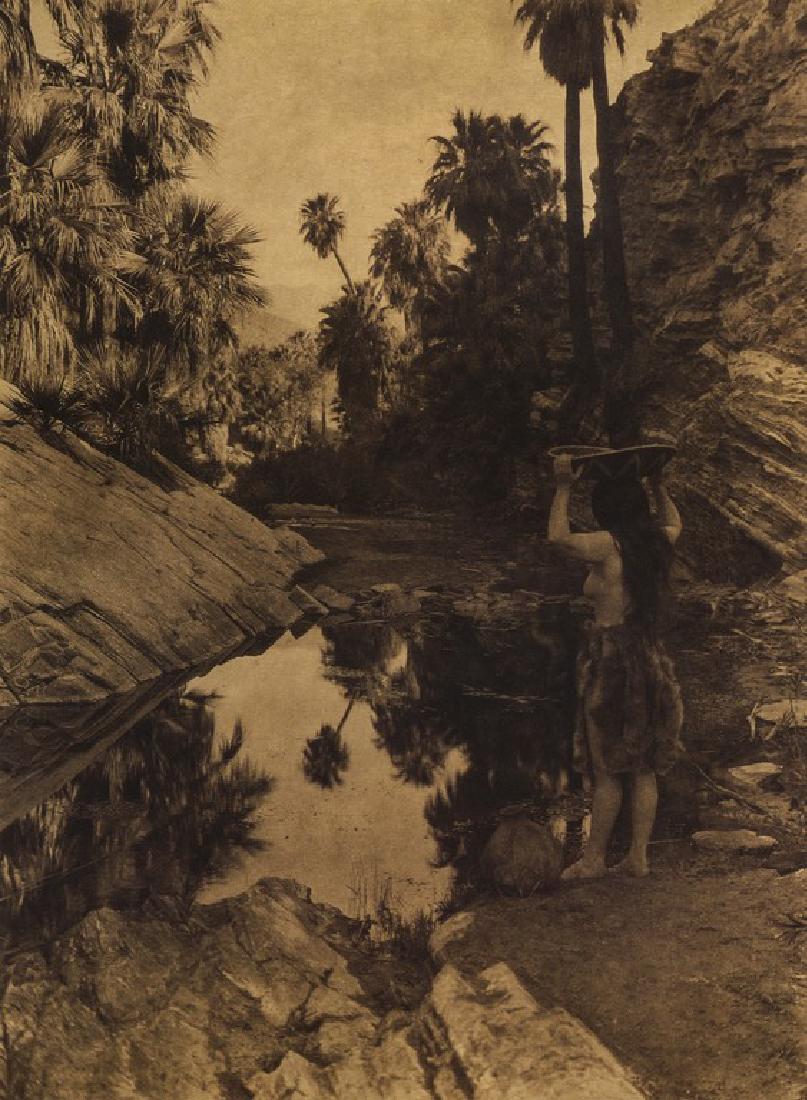 EDWARD S. CURTIS - Before the White Man Came, 1924: Artist: Curtis, Edward S. Title: Before the White Man Came, 1924 Medium: Photo Litho, 1989, Japan Dimensions: 6.35x8.65" Heat Wax Mounted on 11x14" Conservation Board Edward Sheriff Curtis (1868 – 1