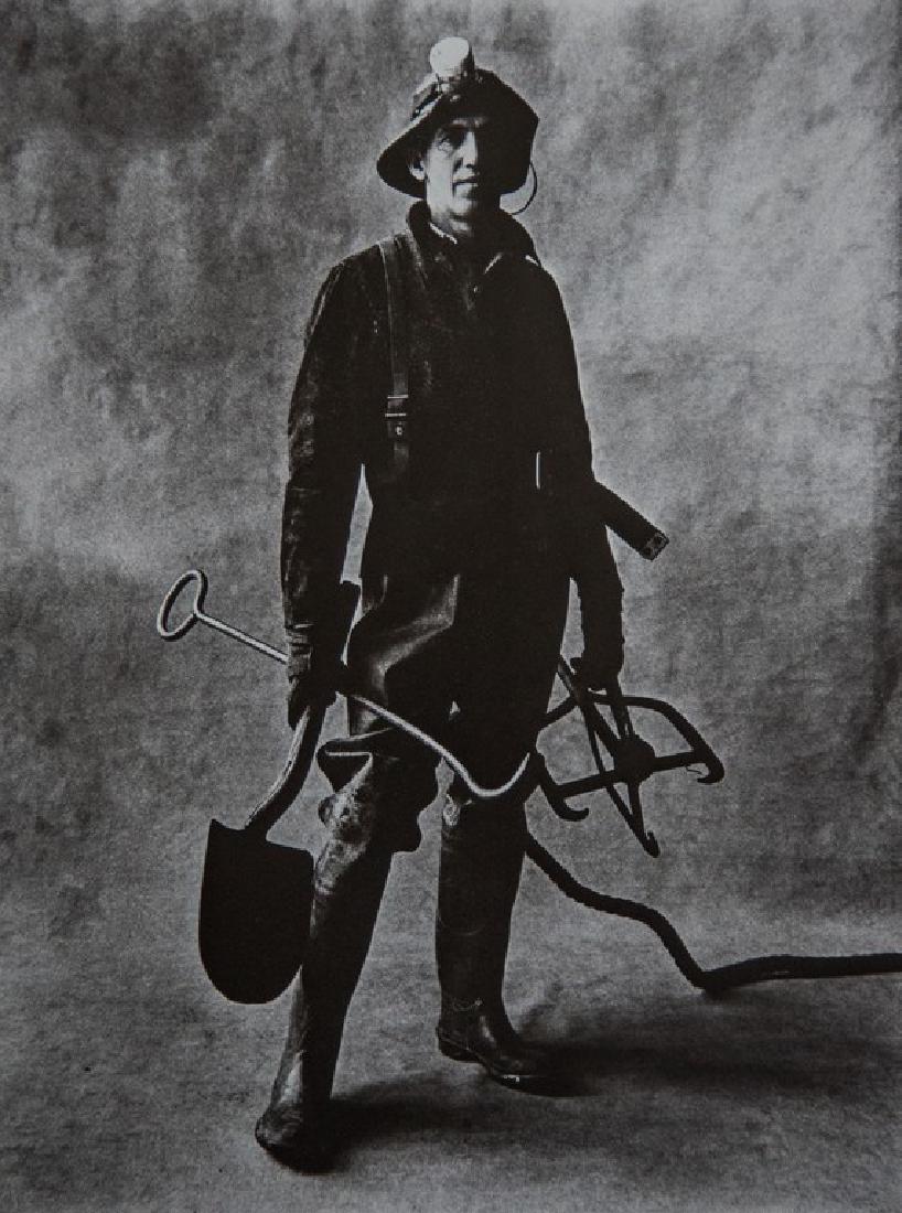 IRVING PENN - Sewer Cleaner, 1951: Artist: Penn, Irving Title: Sewer Cleaner, 1951 Medium: Photo Litho, 1986, USA Dimensions: 6.6x9" Heat Wax Mounted on 11x14" Conservation Board Irving Penn was an American photographer known for his f