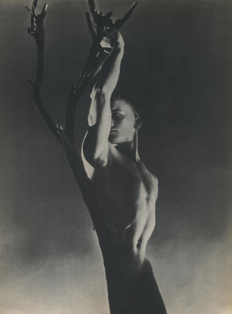 GEORGE PLATT-LYNES - Nude Male: Artist: Platt-Lynes, George Title: Nude Male Medium: Sheet Fed Gravure, 1932, France Dimensions: 8.3x11.3" Heat Wax Mounted on 12x16" Conservation Board George Platt Lynes was an American fashion and 