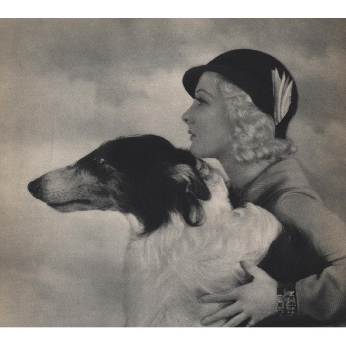 ALFRED CHENEY JOHNSTON - Borzoi Russian Wolf Hound with (1 of 1)