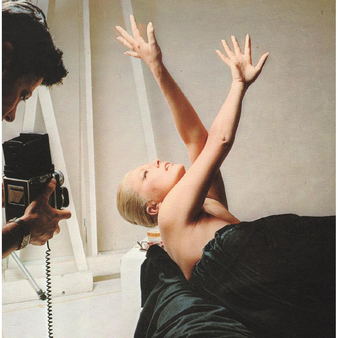 JACQUES HENRI LARTIGUE - Richard Avedon and Virna Lisi: Artist: JACQUES HENRI LARTIGUE Print Title: Richard Avedon and Actress Virna Lisi, NY 1966 Medium: Color Sheet-fed Gravure Printing Date: 1970's Printed in France Image Size approx: 6.25 X 6.25 inches