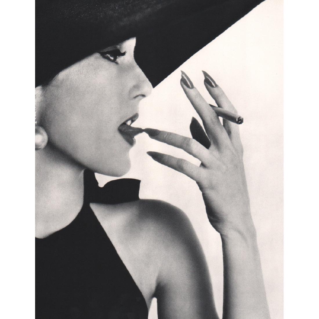 IRVING PENN - Girl with Tobacco on her Tongue: Artist: IRVING PENN Print Title: Girl with Tobacco on her Tongue Medium: Sheet-fed Gravure Printing Date: 1960's Printed in Switzerland Image Size approx: 9 X 12 inches Irving Pennwas an American phot