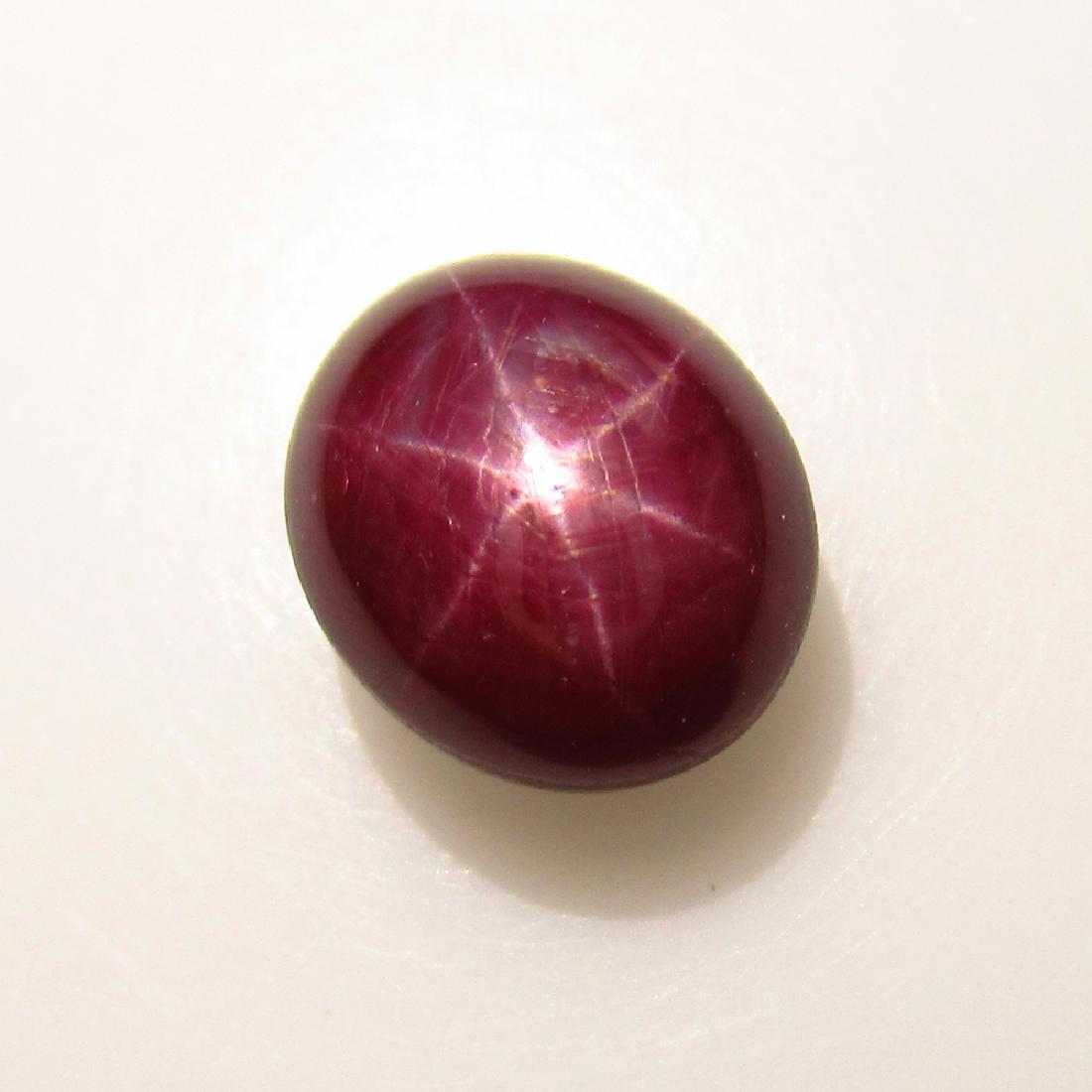 3.91 Ctw Natural Six Line Star Ruby 8.5X7.5 mm Oval Cab (1 of 3)