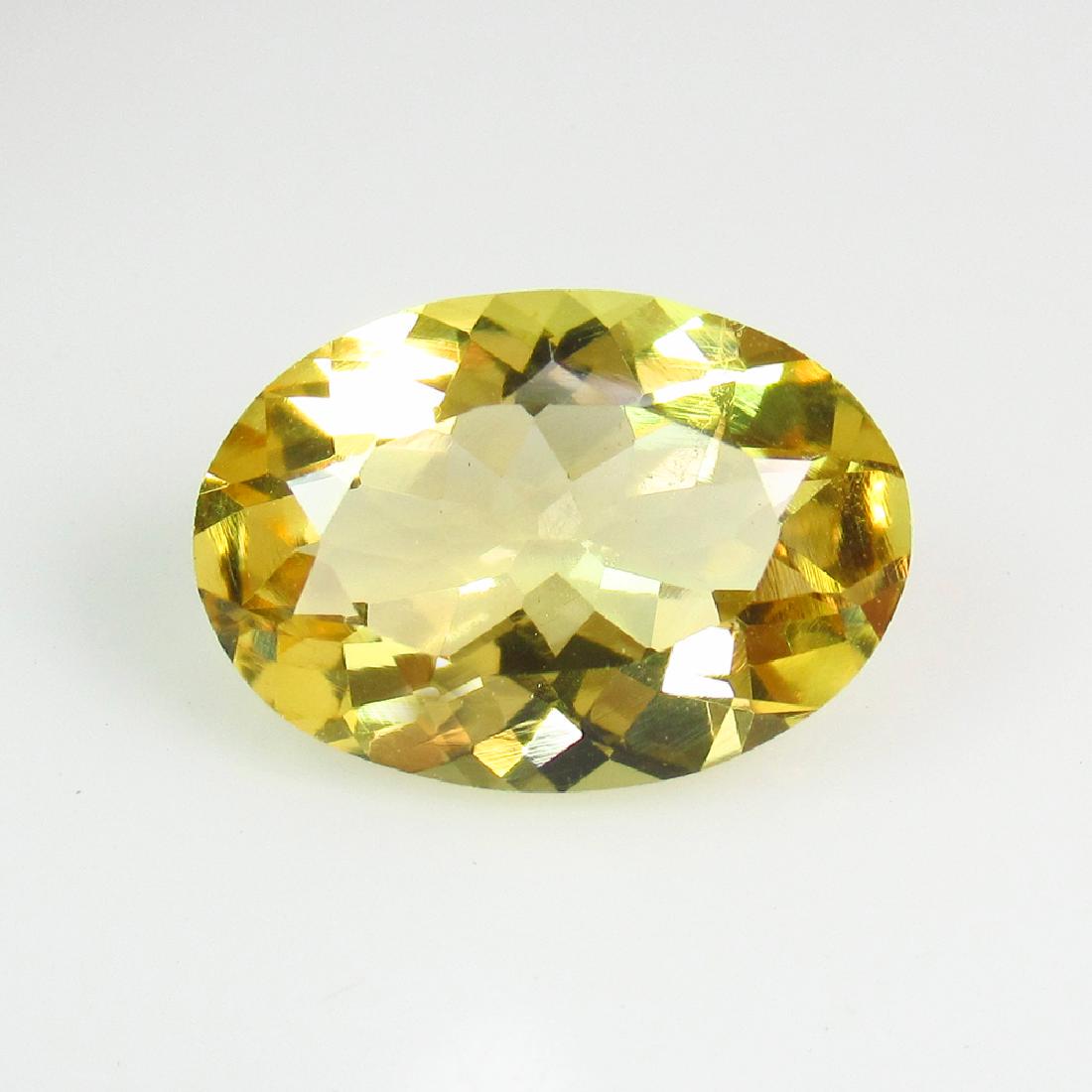 4.34 Ctw Natural Yellow Beryl Oval Cut: Title: 4.34 Ctw Natural Yellow Beryl Oval Cut Stone Clarity: VVS Gemstones: Beryl Carat Weights: 4.34 Size/Dimensions: 13.90 x 9.70 x 6.10 mm Additional Information: Excellent Oval Cut / Top Class Lus