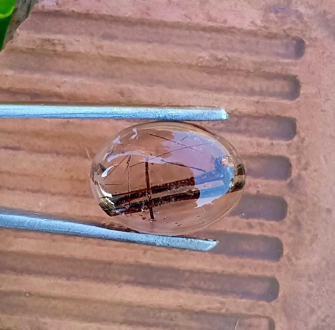 5.95 Carat Stunning Rutile Quartz Gem: No Reserve! Title: 5.95 Carat Stunning Rutile Quartz Gem Color/Clarity: VS Gemstone: Rutile Quartz Carat Weights: 5.95 Carat Size/Dimensions: 13x10x4 mm Origin: Brazil Treatment: Natural Shipping