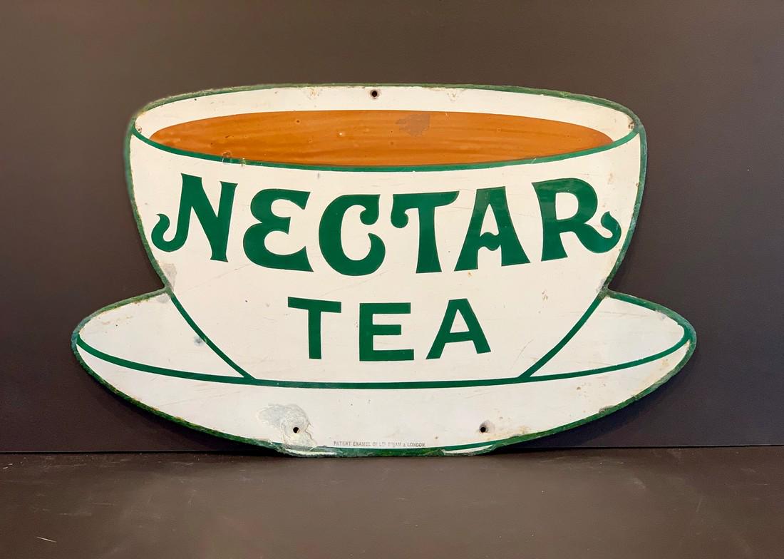 Trade Sign, NECTAR TEA, early 20th c (1 of 6)