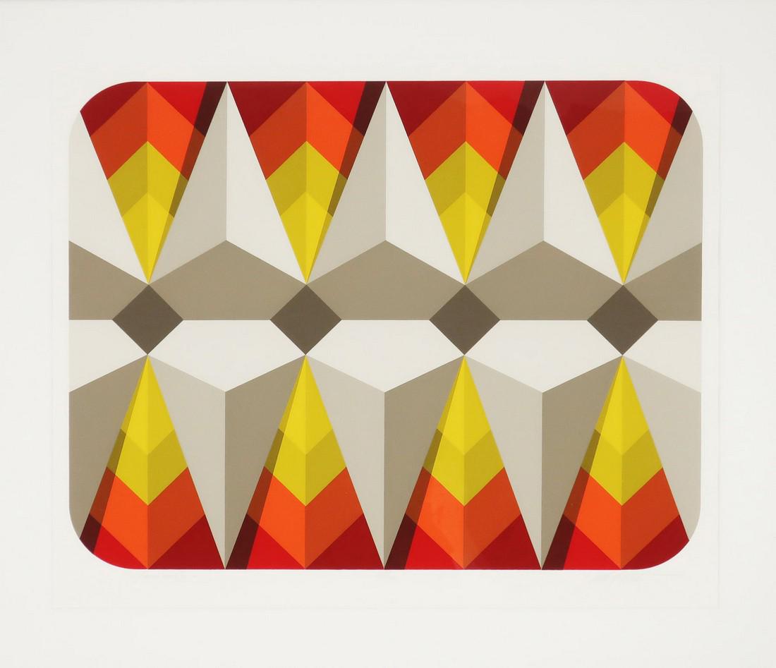 Marko Spalatin “Parnasos IV” Serigraph (1979): Marko Spalatin was born in 1945 in Zagreb, Croatia before immigrating to the U.S. in his late teens. He has been featured in over 70 solo exhibitions in North America, Europe, and the Middle East. His