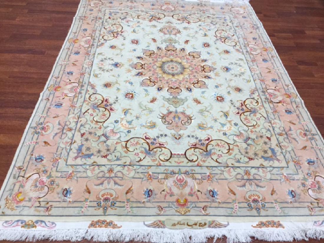Fine Persian Singed Silk And Wool Tabriz Rug-4532 (1 of 5)