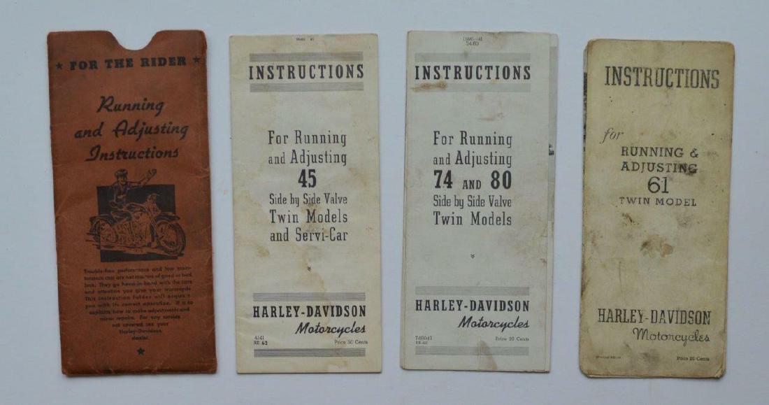 Vintage HARLEY DAVIDSON LOT of 3 INSTRUCTION MANUAL s (1 of 2)