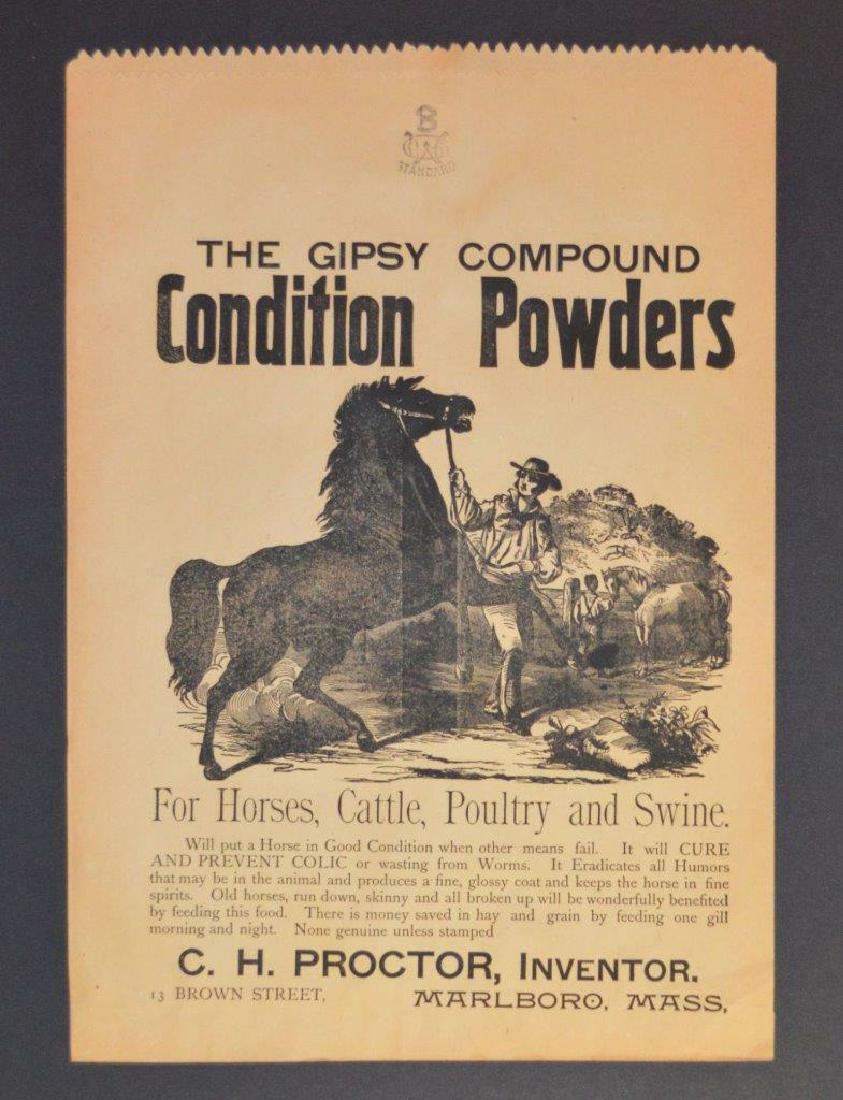c1890 BROADSIDE BAG for HORSE VETERINARY GIPSY COMPOUND (1 of 2)