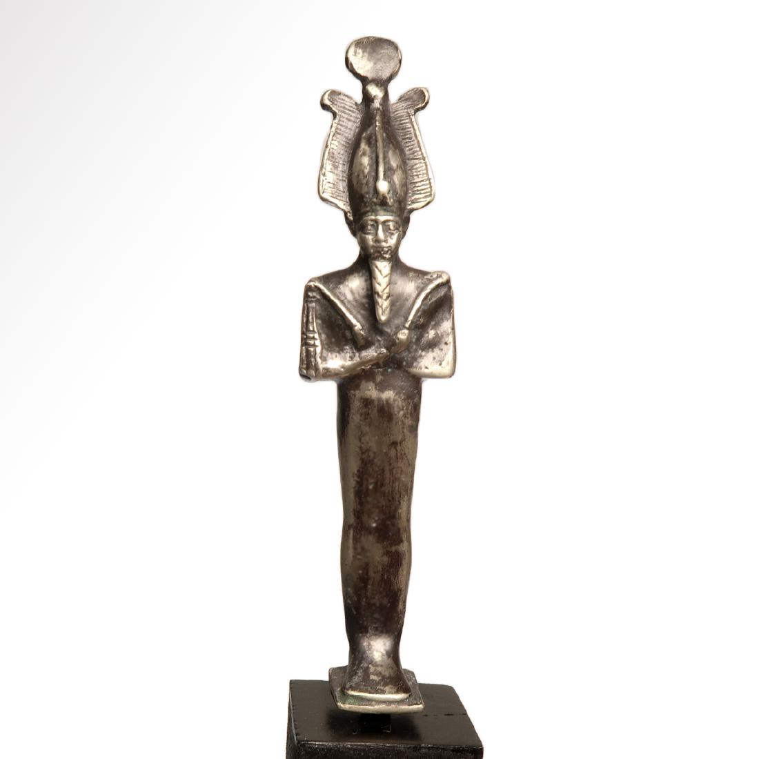 Egyptian Silver Figure of Osiris, Wearing the Plumed (1 of 5)
