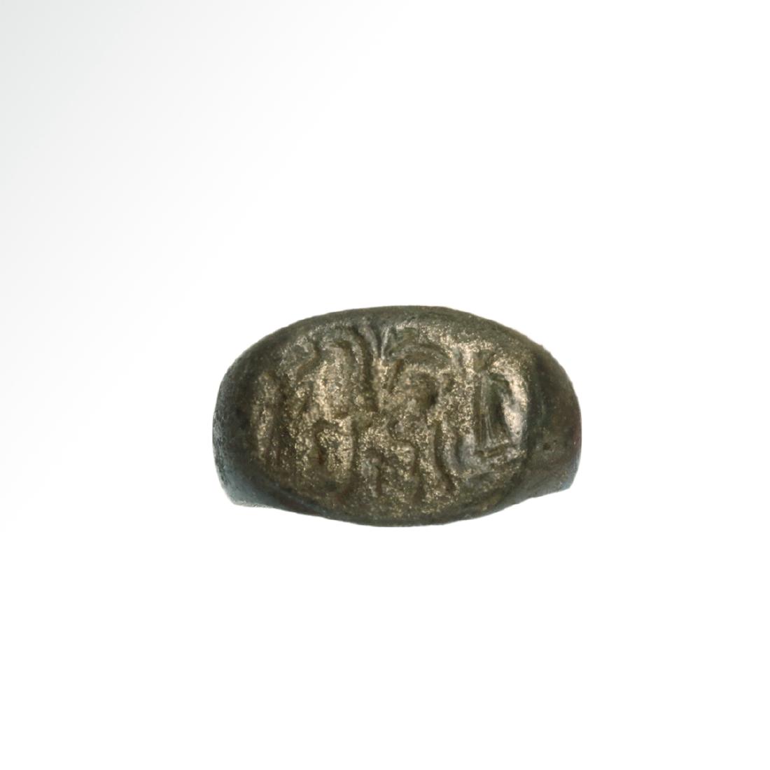 Celtic Bronze Ring with Horse, Rider and Figures (1 of 5)