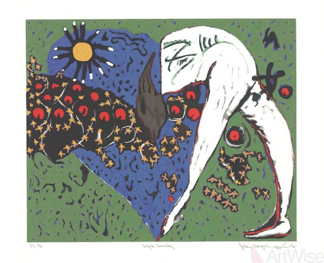 Night Crossing - Peter Wayne Lewis: Night Crossing by Peter Wayne Lewis, 1992 Signed Serigraph. Paper size is 22.25 x 27.5 inches, with an image size of 18.5 x 22.5 inches. The Serigraph is from an edition size of 5 and is not framed. T