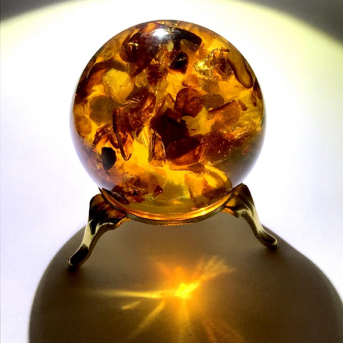 Baltic Amber ball sphere on the stand (1 of 9)