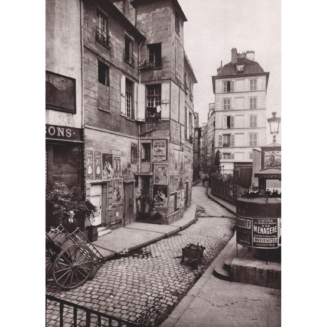 EUGENE ATGET - Rue des Ursins, 1923: Artist: EUGENE ATGET Print Title: Rue des Ursins, 1923 Medium: Sheet-Fed Gravure Printing Date: 1980's Printed in France Image Size approx: 8 x 10.5 inches Jean-Eugène-Auguste Atget (1857-1927) was a