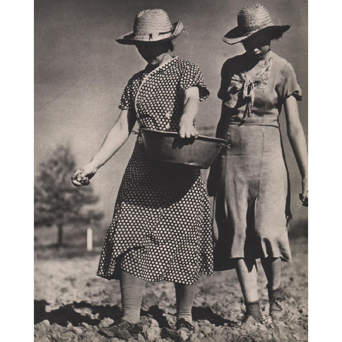 MARGARET BOURKE-WHITE - Womenfolk, Highlands, Tennessee: Artist: MARGARET BOURKE-WHITE Print Title: Womenfolk, Highlands, Tennessee Medium: Sheet-fed Gravure Printing Date: 1930's Printed in the USA Image Size approx: 7 x 8.25 inches Margaret Bourke-White (