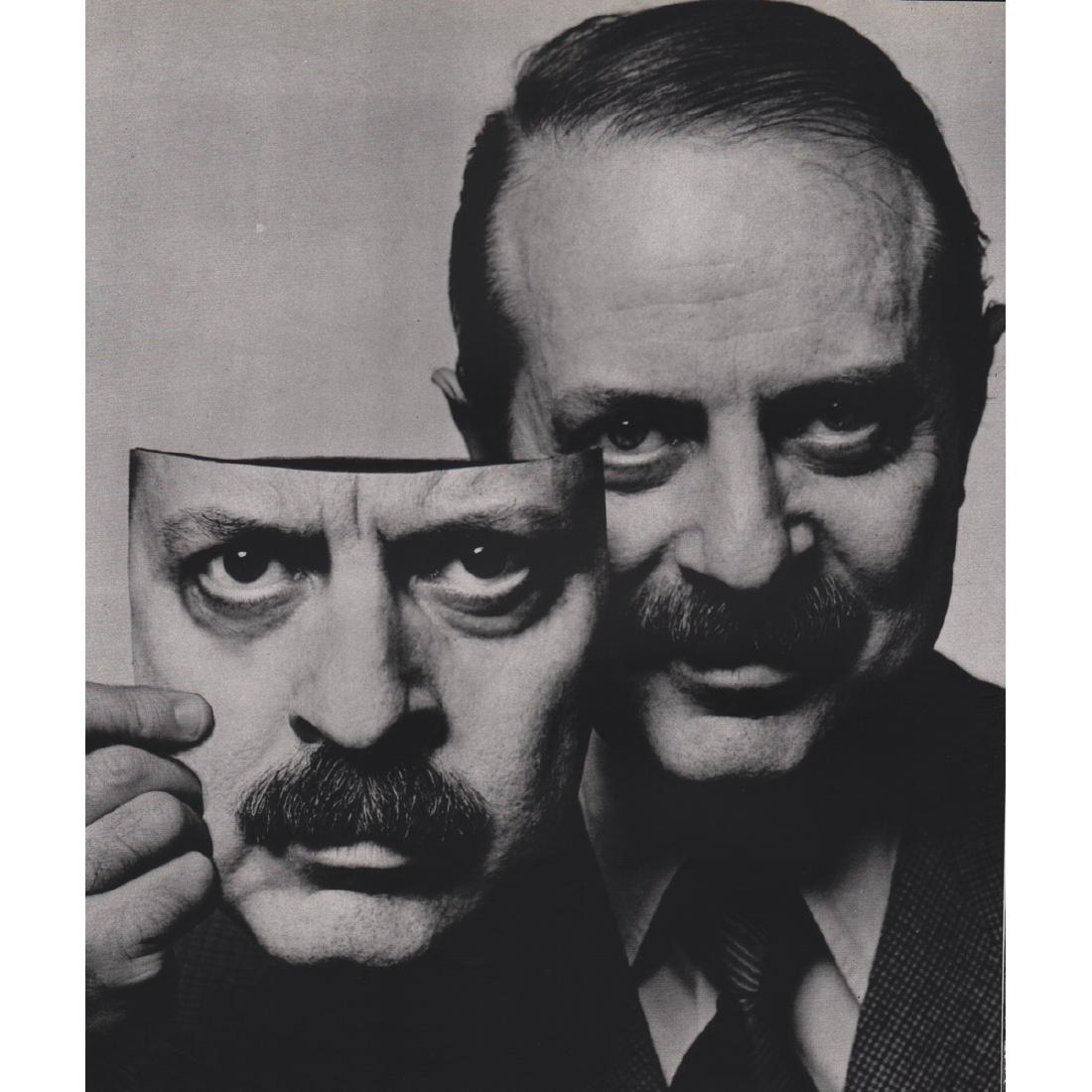 PHILIPPE HALSMAN - David Merrick: Artist: PHILIPPE HALSMAN Print Title: David Merrick David Merrick (1911-2000) was a prolific Tony Award-winning American theatrical producer. Medium: Sheet-Fed Gravure Printed in 1970's Printed in Ita