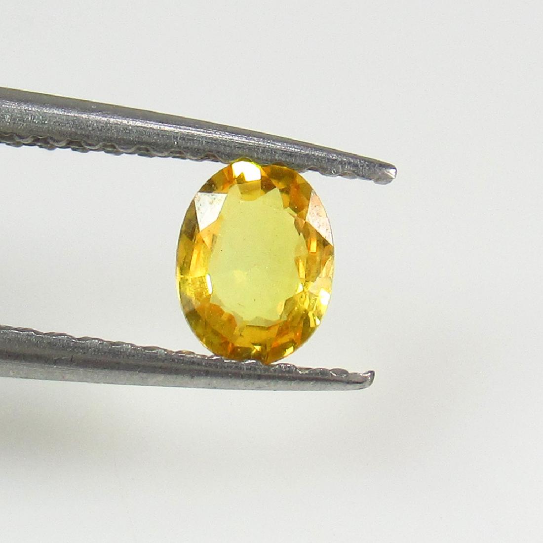 0.37 Ctw Natural Ceylon Yellow Sapphire 5X4 mm Oval Cut (1 of 2)
