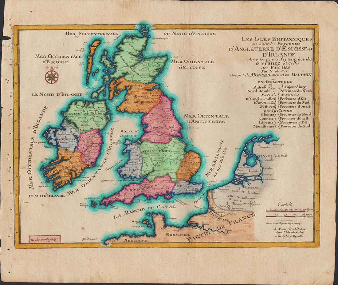 1705 Britannique by N. De Fer (1 of 4)