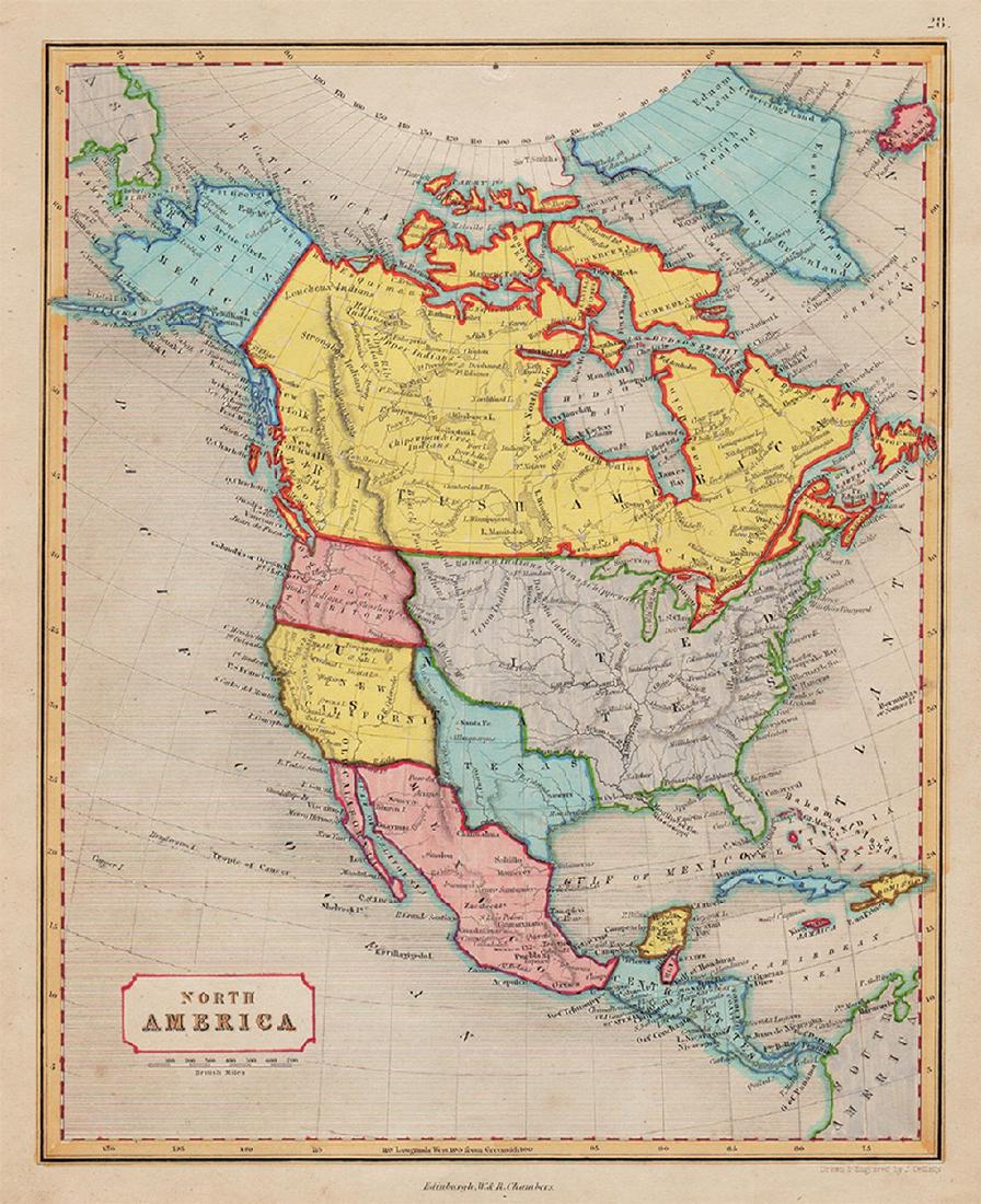 N. Amer. map w/huge Texas, New Calif. Terr. (1 of 8)