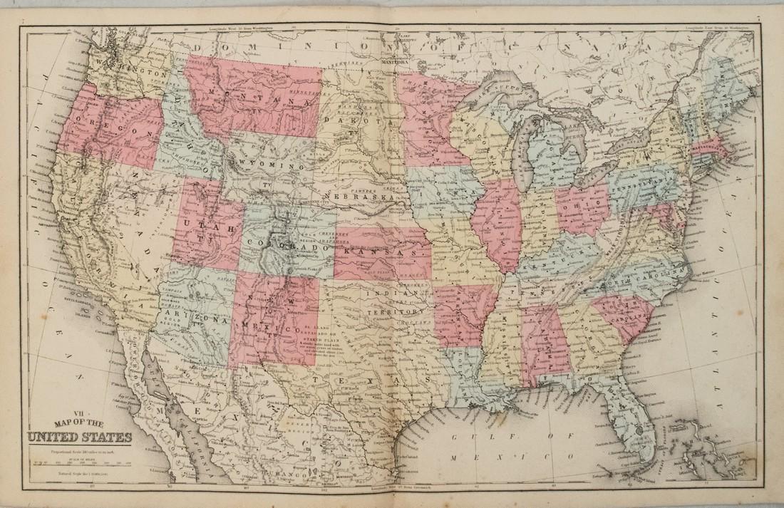 1876 Mitchell Map of the United States -- VII Map of (1 of 1)