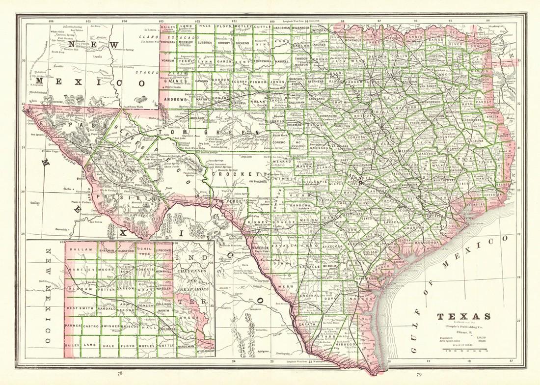 Texas Engraved for the People's Publishing Co.