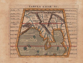 1617 map of Malay Peninsula by Jannson (1 of 4)