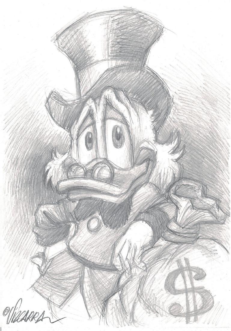 Rich Uncle $crooge - Original Drawing: Artist: Vizcarra : MediumGraphite : Size/Format16.5 x 11.8 in : PublisherDisney : SeriesDisney : Additional InformationThis devine original drawing of Uncle Scrooge with his bag plenty of money has be