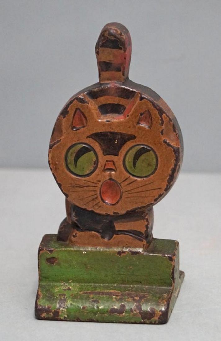Cast Iron Art Deco Hubley Cat Doorstop