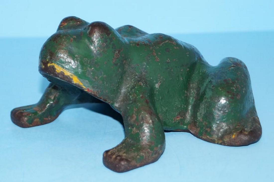 Antique Large Sitting Frog Cast Iron Doorstop (1 of 6)