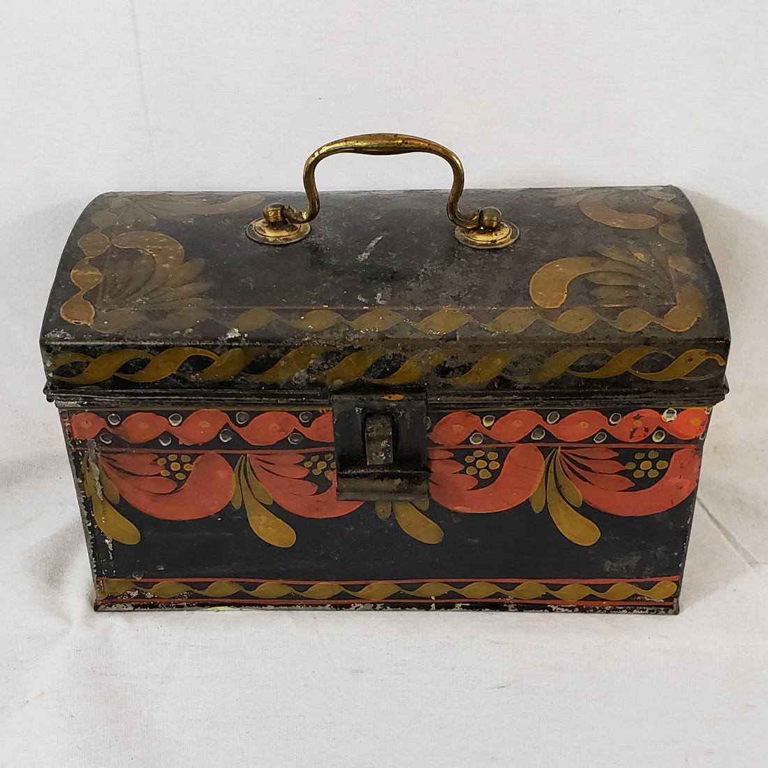New England tole ware document box ca 1840 (1 of 5)
