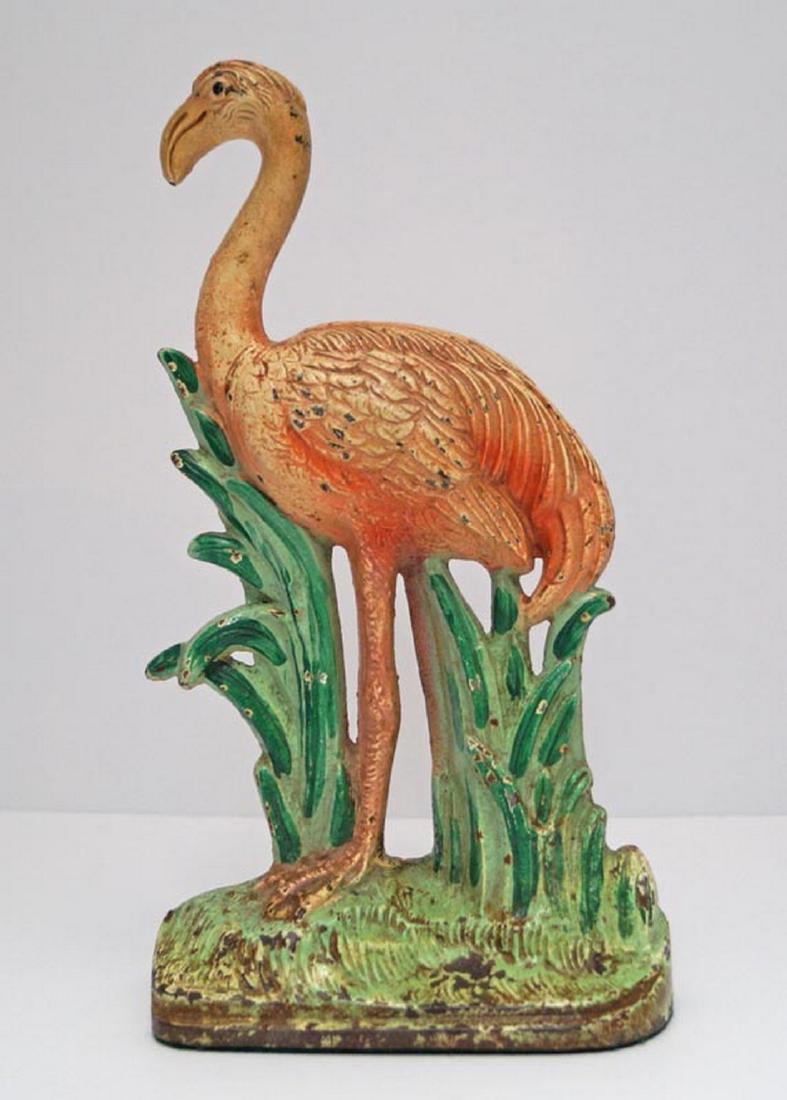 RARE Flamingo Cast Iron Hubley Doorstop (1 of 6)