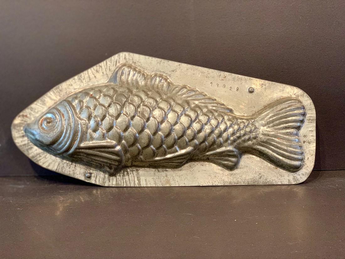 Fish Chocolate Mold, two-piece, early 20th c (1 of 4)