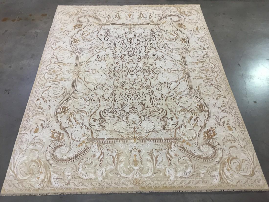 SILK & WOOL ,HAND KNOTTED FRENCH DESIGN RUG 8X10 (1 of 10)