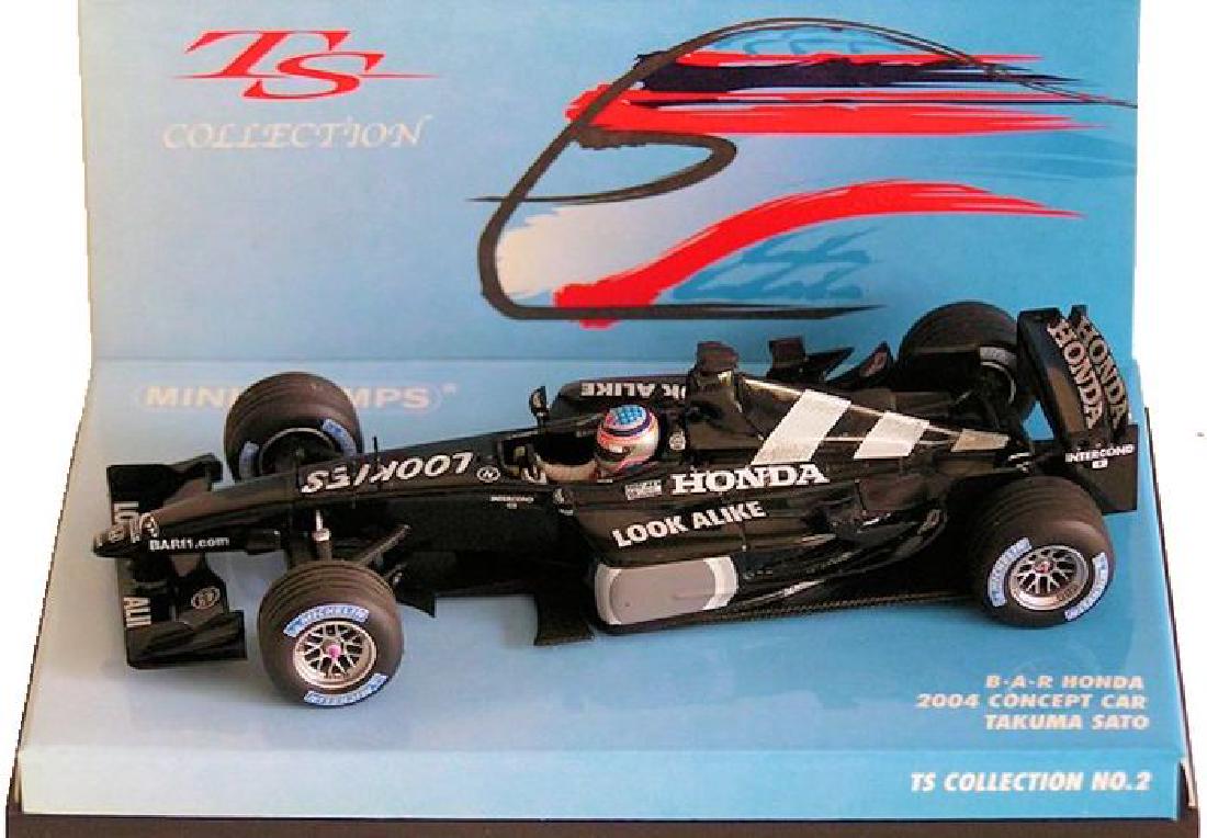 Minichamps - 1:43 - B-A-R Honda 2004 Concept Car Takuma: No Reserve! "Beautiful lot with in it a very nice F1 scale model, in the scale 1:43. The model is produced by Minichamps, so the quality, finishing and details are beautiful and of a high level. The m