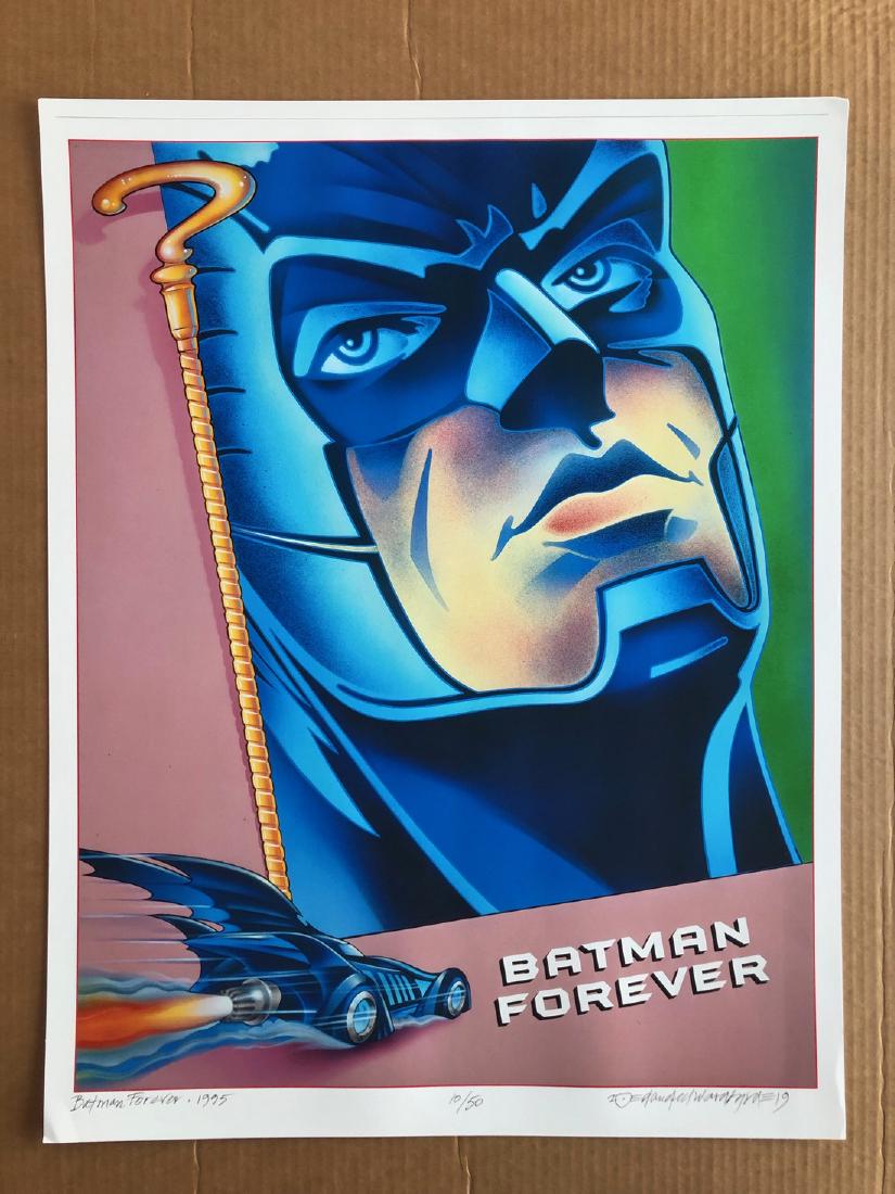 BATMAN FOREVER - DAVID BYRD - Signed & #ed: Archival MATTE Paper giclee print by David Edward Byrd - signed and numbered print. Unframed. Style/Period: Art: Contemporary Born near Chattanooga, Tennessee, David Edward Byrd was raised in Miami Be