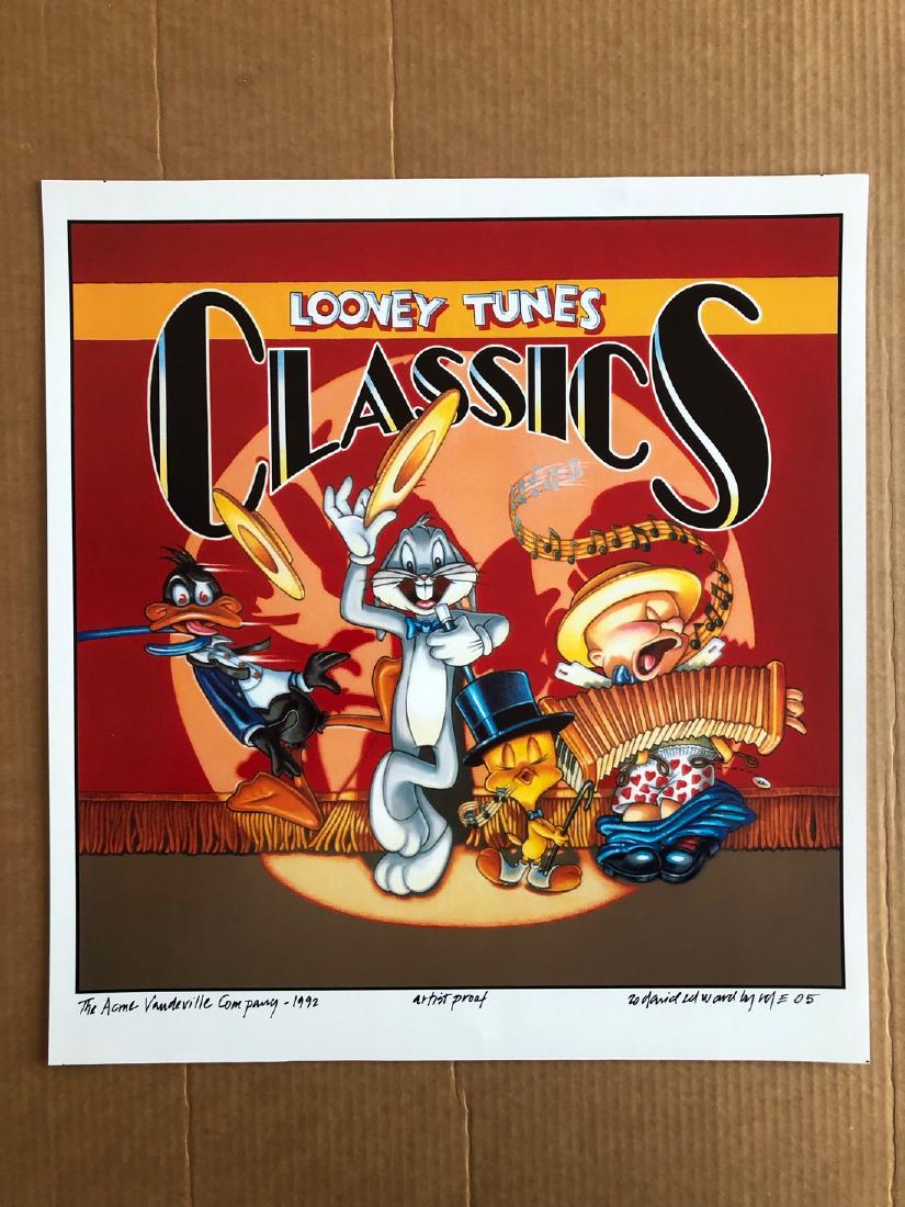 LOONY TUNES CLASSICS - DAVID BYRD - SIGNED ARTIST PROOF: LOONY TUNES CLASSICS - DAVID BYRD - SIGNED ARTIST PROOF. Featuring Bugs Bunny, Daffy Duck, Elmer Fudd, and Tweety bird. Archival MATTE Paper giclee print by David Edward Byrd - signed and numbered pri