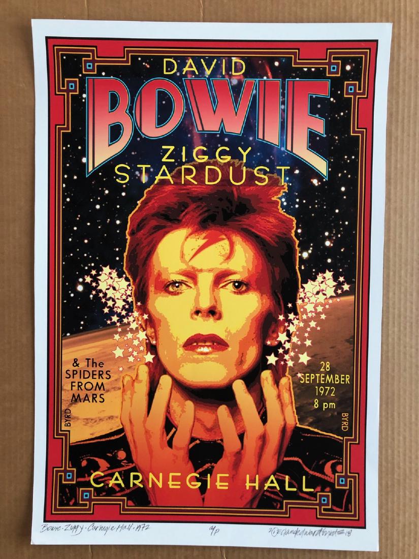 DAVID BOWIE - ZIGGY STARDUST ARTIST PROOF: DAVID BOWIE - ZIGGY STARDUST ARTIST PROOF. Archival MATTE Paper giclee print by David Edward Byrd - signed and numbered print. Unframed. Style/Period: Art: Contemporary Born near Chattanooga, Tennesse