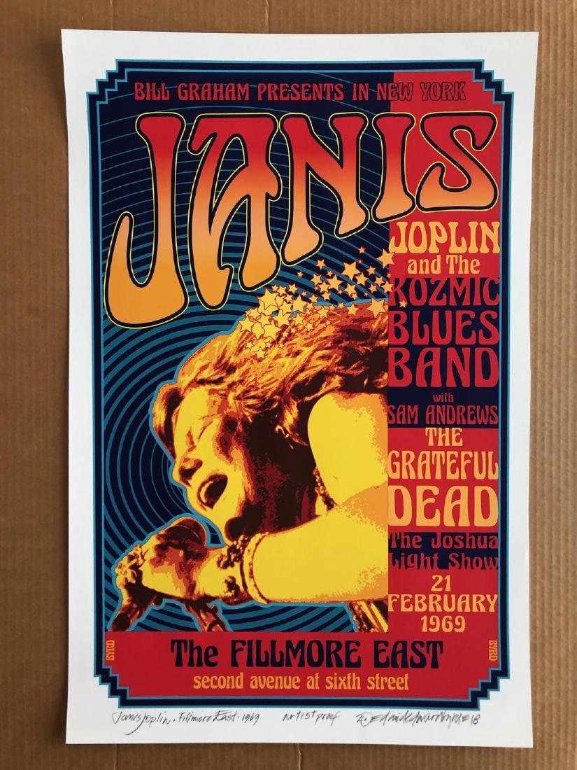 JANIS JOPLIN - ARTIST PROOF: JANIS JOPLIN - ARTIST PROOF. Archival MATTE Paper giclee print by David Edward Byrd - signed and numbered print. Unframed. Style/Period: Art: Contemporary Born near Chattanooga, Tennessee, David Edwar