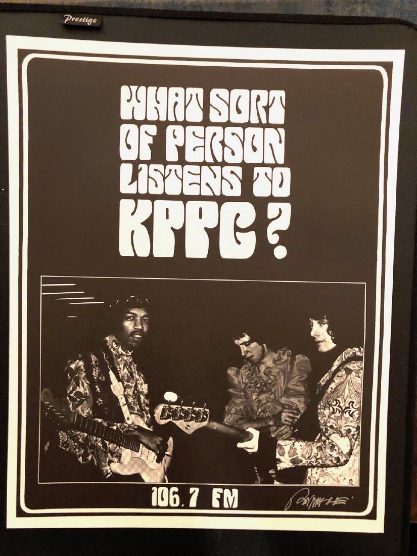 JIMI HENDRIX - KPPC RADIO - SIGNED BY ARTIST: COMPLETE YOUR BOB MASSE COLLECTION ! ! ! JIMI HENDRIX - KPPC RADIO - SIGNED BY ARTIST commemorative print Heavy Stock Approx. 14 x 24 Bob Masse is from British Columbia - Canada's west coast and has b