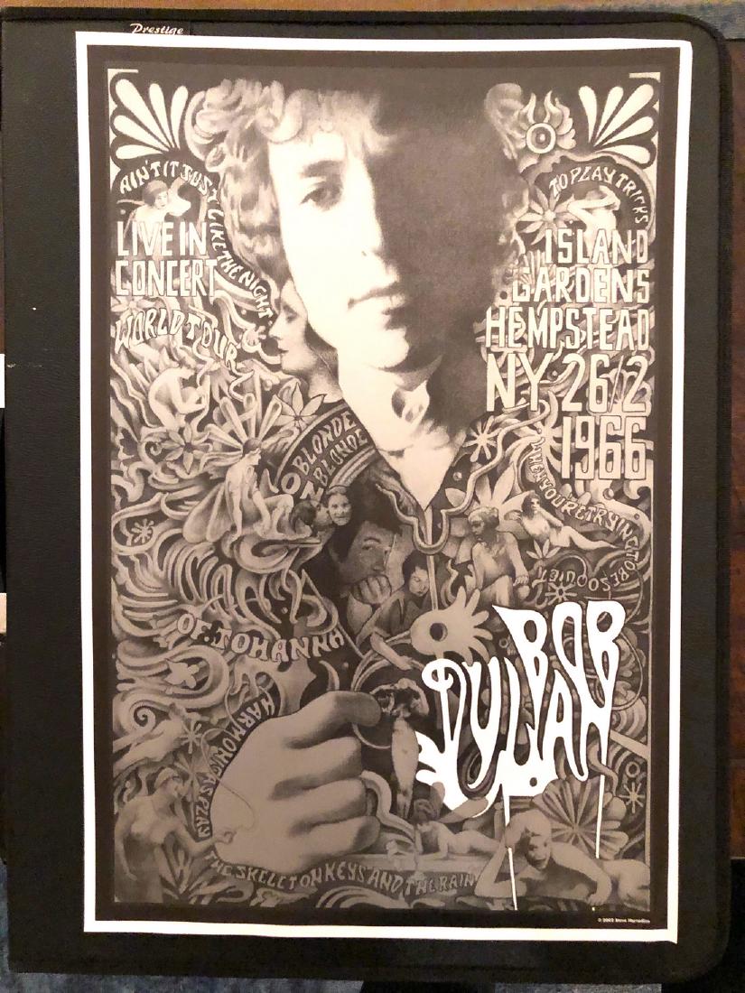 BOB DYLAN SILVER INK - HARRADINE: BOB DYLAN SILVER INK - HARRADINE. Steve Harradine started producing posters in 1997 after leaving the Cleveland college of art and design in Middlesbrough. Major influences on his work include Klimt, 