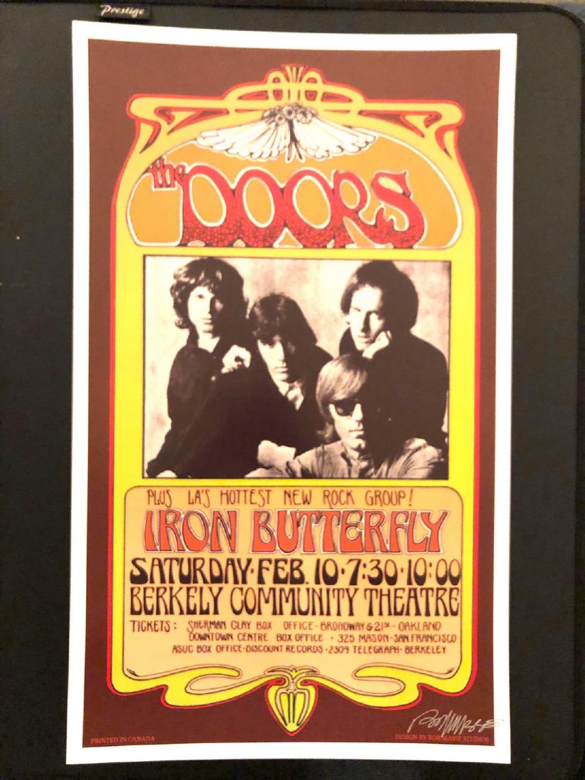 THE DOORS and IRON BUTTERFLY - SIGNED BY ARTIST: COMPLETE YOUR BOB MASSE COLLECTION ! ! ! THE DOORS and IRON BUTTERFLY - SIGNED BY ARTIST commemorative print Heavy Stock Approx. 14 x 24 Bob Masse is from British Columbia - Canada's west coast and ha