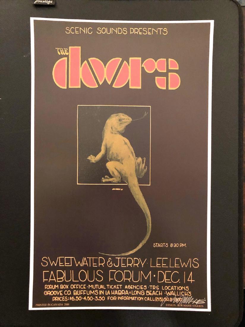THE DOORS - SIGNED BY ARTIST: COMPLETE YOUR BOB MASSE COLLECTION ! ! ! THE DOORS - SIGNED BY ARTIST commemorative print Heavy Stock Approx. 14 x 24 Bob Masse is from British Columbia - Canada's west coast and has been producing co