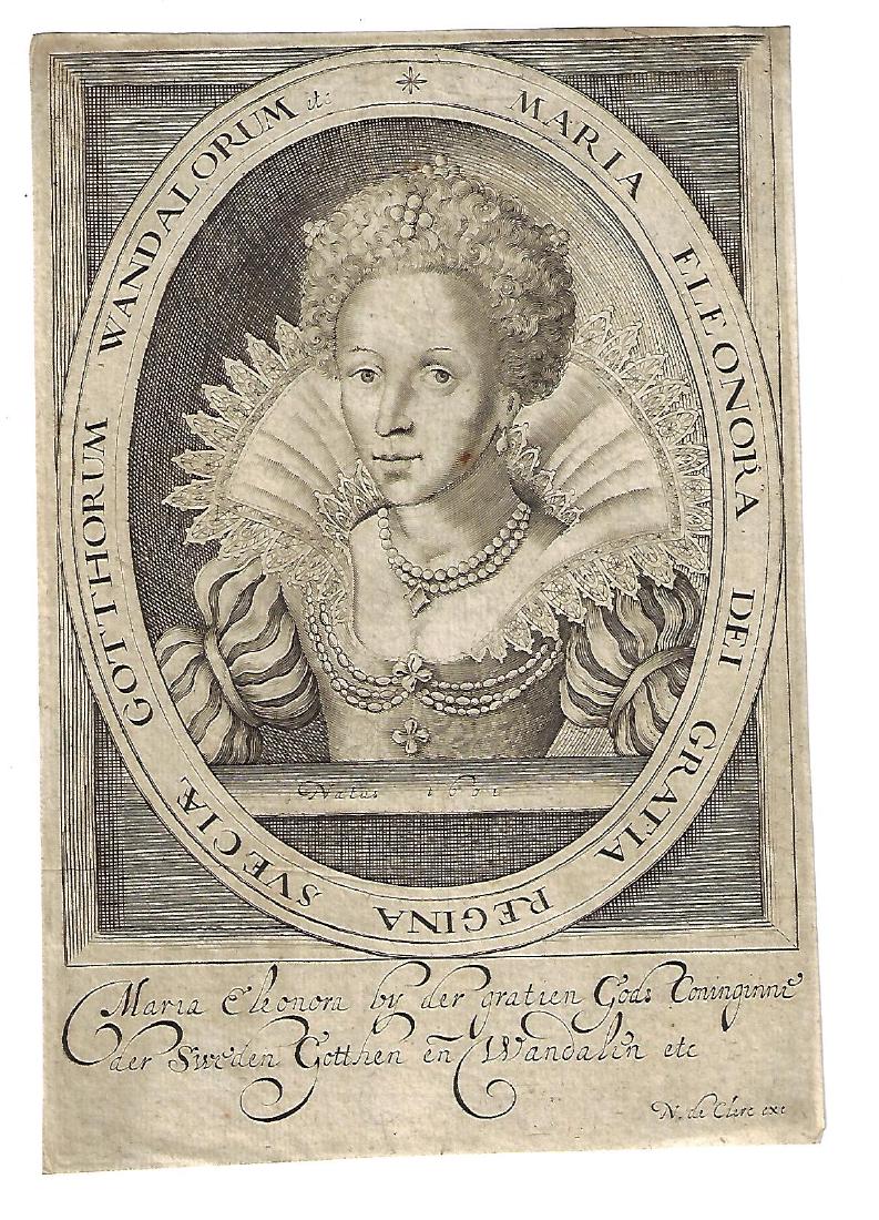 1601 Engraving Maria Eleonora of Sweden (1 of 1)