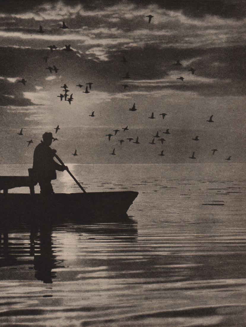 AUBREY BODINE - Black Heads over the Chesapeake: Artist: AUBREY BODINE Print Title: Black Heads over the Chesapeake Medium: Photoengraving Printed 1930Â’s in the UK Image size (inches) approx. 8x 6Â” Reserve: $25.00 Shipping: Domestic: Flat-ra