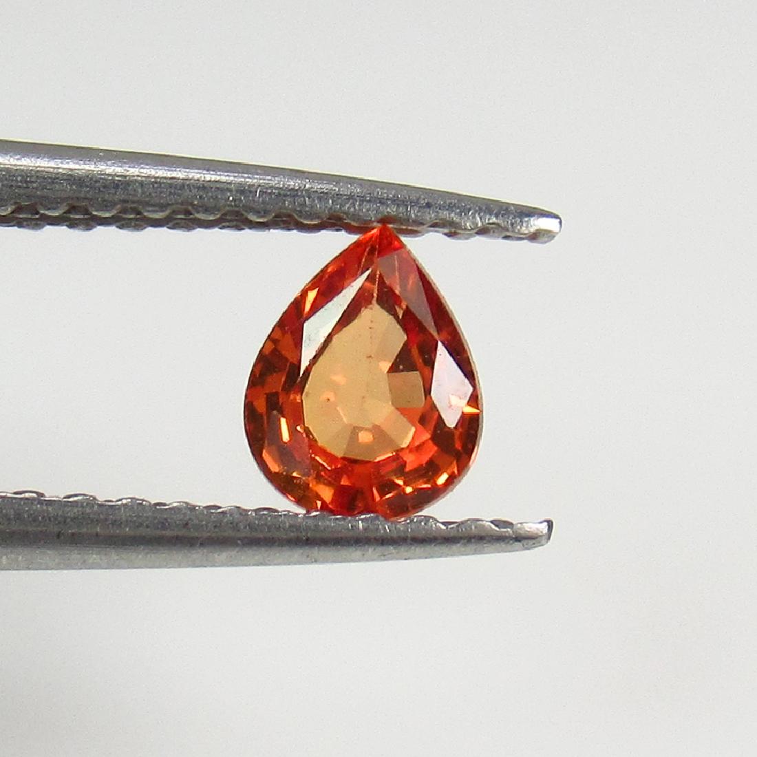 0.46 Ctw Natural Orange Sapphire 5X4 mm Pear Cut (1 of 2)