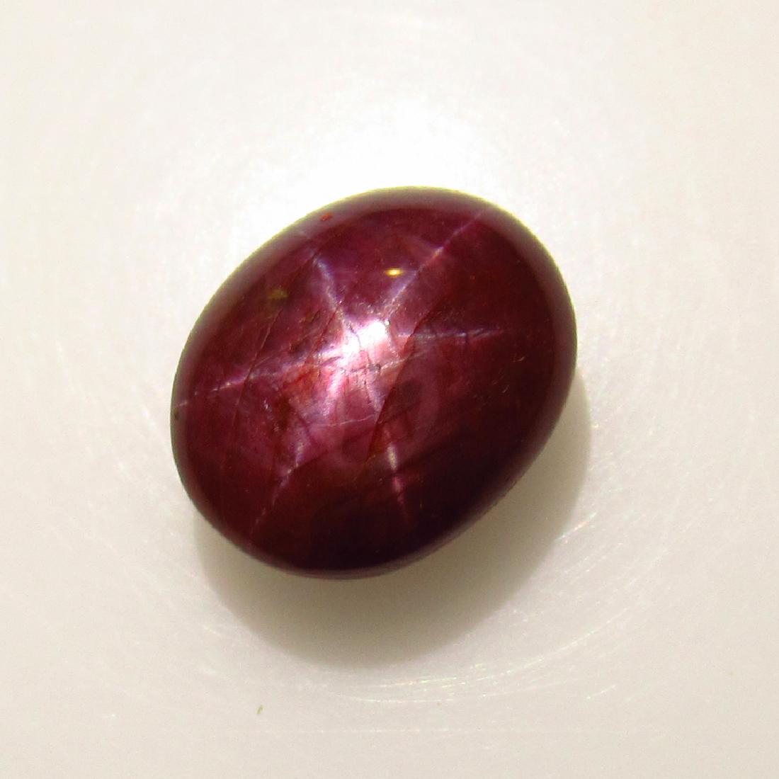 4.21 Ct Genuine Six Line Star Ruby Oval Cabochon (1 of 2)