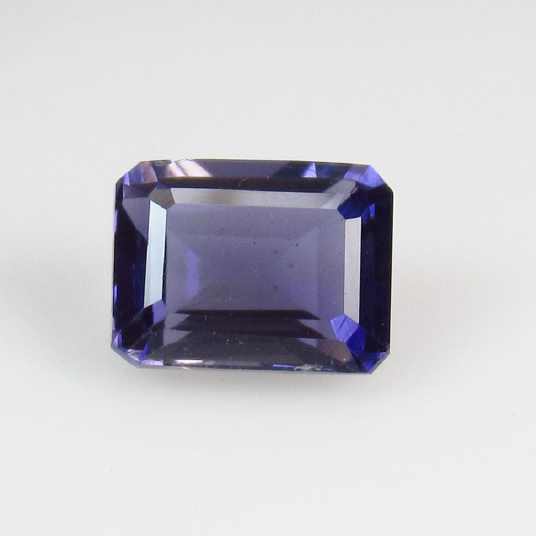 1.58 Ct Genuine Iolite 8X6 mm Emerald Cut (1 of 2)