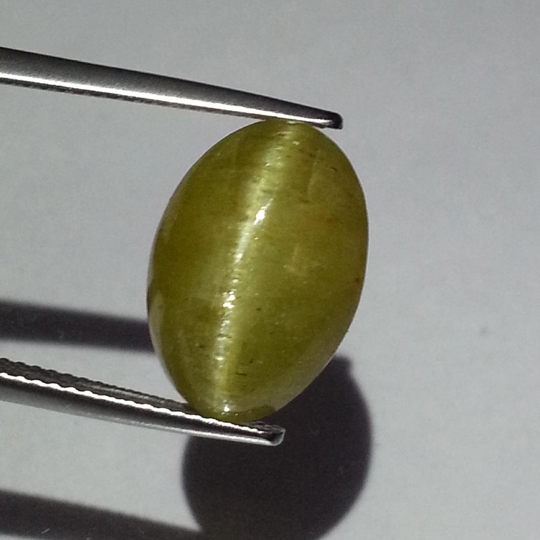13.80 ct Top Grade Natural Apatite cat's Eye: No Reserve! Title: 13.80 ct Top Grade Natural Apatite cat's Eye Color/Clarity: Semi -Transparent Loosegemstone Carat Weights: 13.8 Size/Dimensions: 15.72 x 11.04 x 9.50 Additional Information: Oval - 