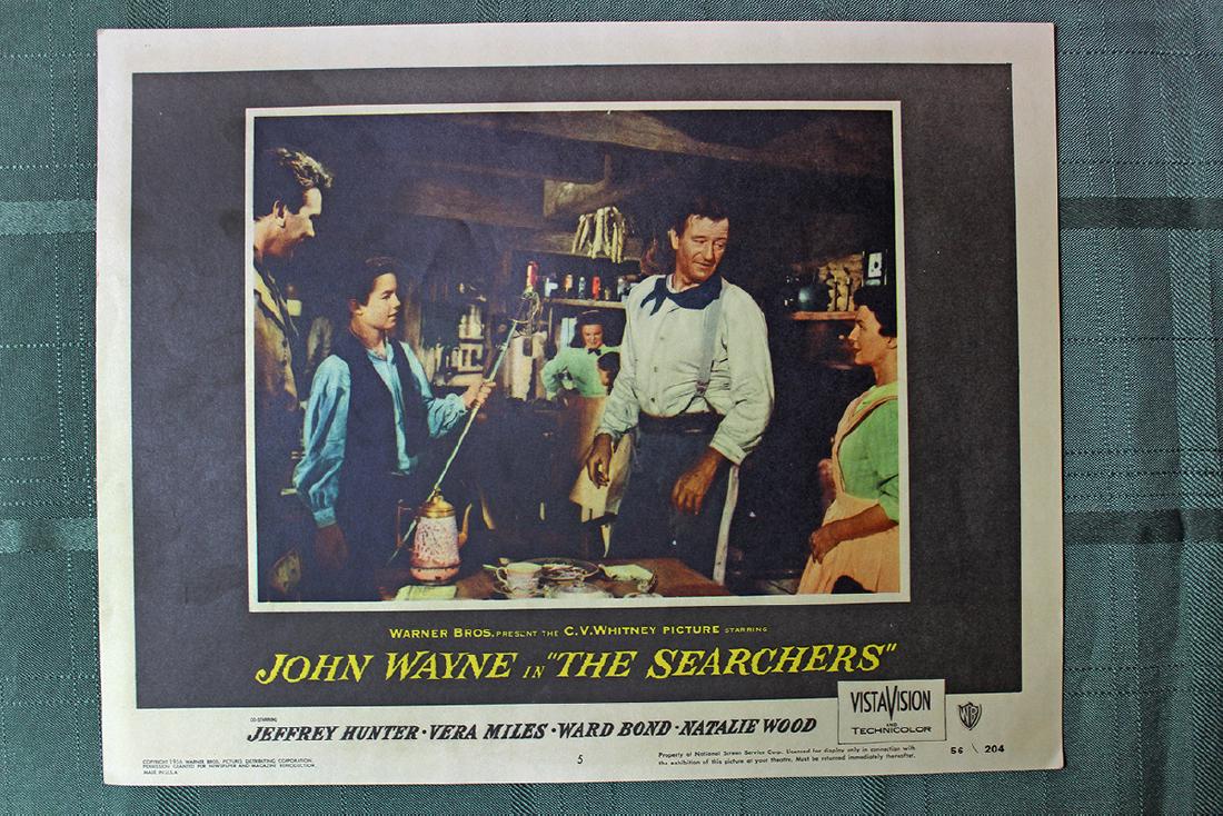 The Searchers (Warner Bros., US, 1956) lobby card #5: Description The Searchers (1956) An American Civil War veteran embarks on a journey to rescue his niece from the Comanches. Director: John Ford Writers: Frank S. Nugent (screenplay), Alan Le May (from